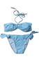 Two Piece Fashion Bikini Set - Solid Light Blue
