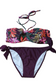 Two Piece Fashion Bikini Set - Wine and Multicolor Floral