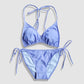Two Piece String Bikini Set - Solid Lavender