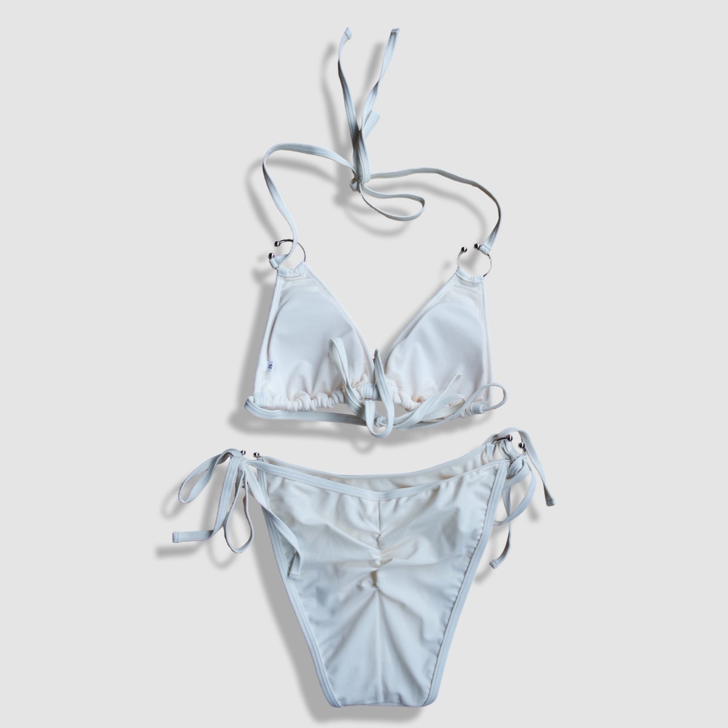 Two Piece Fashion Bikini Set - White