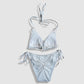 Two Piece Fashion Bikini Set - White