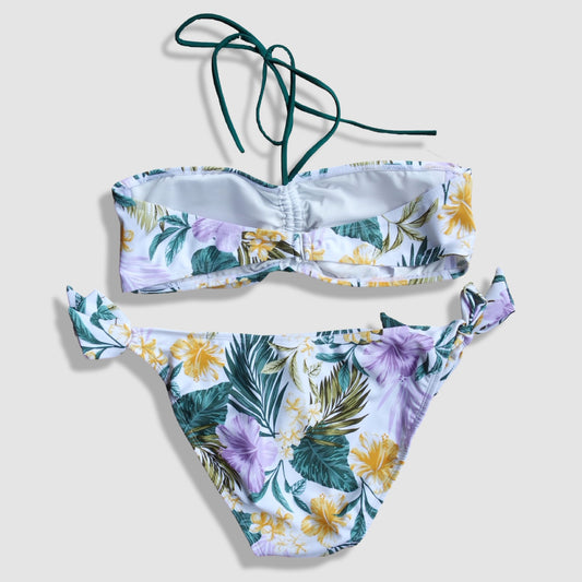 Two Piece Fashion Bikini Set - Multicolor Florals