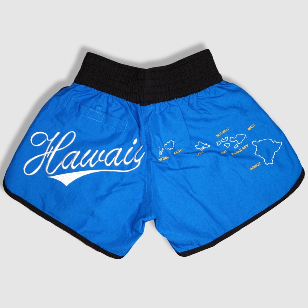 Women's Shorts/ Swim Trunks - Hawaii - Blue/White