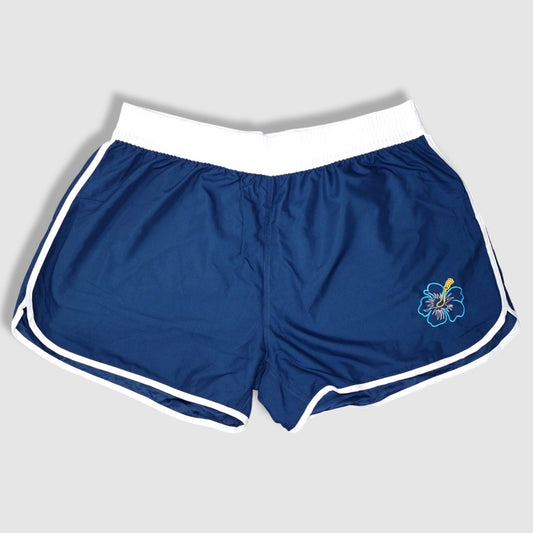 Women's Shorts/ Swim Trunks - Hawaii - Navy Blue/Teal