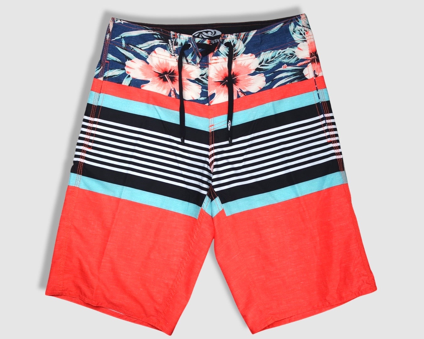 Men's Boardshorts - Multicolored Hibiscus