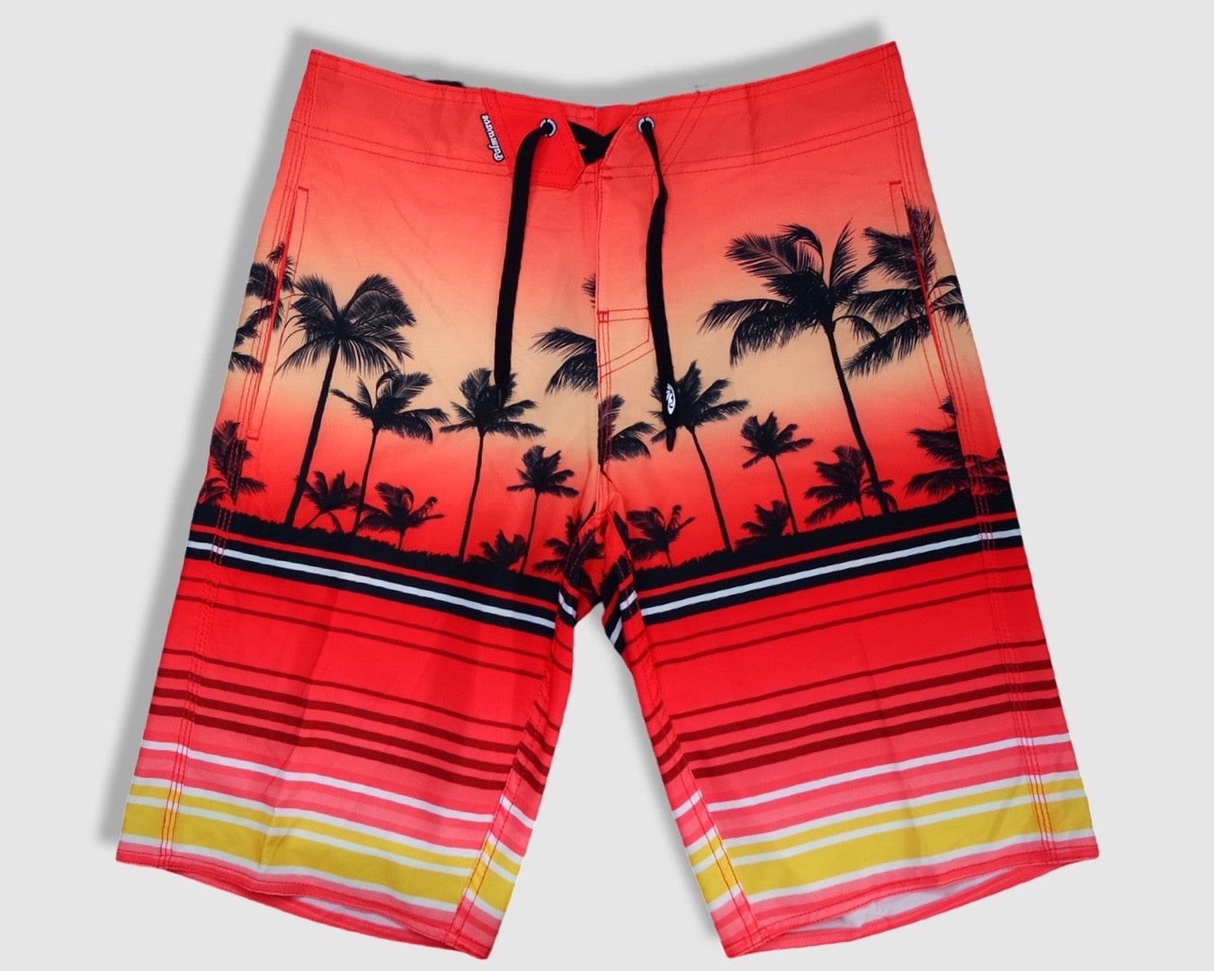 Men's Boardshorts - Orange Palm Trees