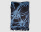 Tasseled Sarong - Burst Black and Gray Tie Dye