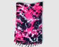 Tasseled Sarong -  Black/Pink/White Tie Dye