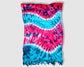 Tasseled Sarong - Blue/White/Red Tie Dye